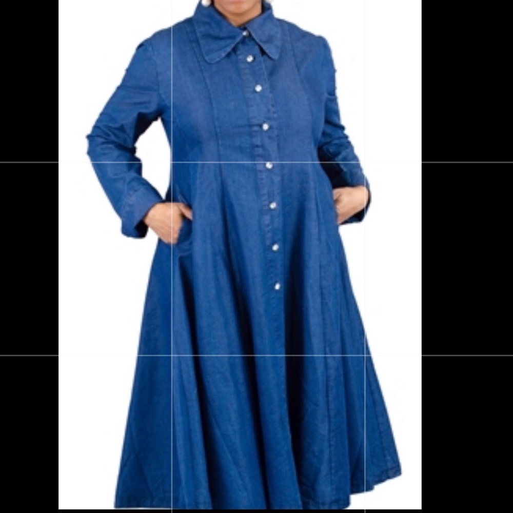 Blue denim dress